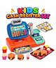 Sanjary Kids Pretend Play Cash Register Set with Scanner, Calculator, Food Accessories, Money and Shopping Basket color design may vary