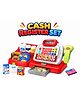 Sanjary Kids Pretend Play Cash Register Set with Scanner, Calculator, Food Accessories, Money and Shopping Basket color design may vary