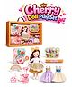 Sanjary Kids Doll Set with Accessories, Mini Dollhouse Dress-Up Playset, Bicycle, Dresses and Pretend Play Toys for Girls color design may vary