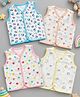 Little Angels Cotton Woven Pack Of 4 Animals & Vehicles Printed Jhablas - White