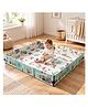 StarAndDaisy Foldable Baby Play Mat 5 x 6 Ft 6MM Thick XPE Foam Reversible 2 in 1 Floor Mat with Safety Wall and 6 Balls for Baby Crawling Playing Learning and Development