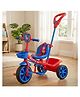 StarAndDaisy Baby Stroller for 1 to 5 Years 3 Wheel Stroller with Safety Belt Ergonomic Seat Storage Baskets Easy Grip Handlebar for Balance and Motor Skill Development Parent Handle Red blue