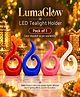 COZY VIBES LED Tealight Candles, Battery Operated Smokeless Decorative Tea Lights for Home, Diwali, Wedding, Party & Festival Decoration- PACK OF 1- COLOR MAY VARY