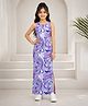 STH Knitted Knit Sleeveless Marble Printed Dress - Purple