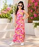 STH Knitted Knit Sleeveless Marble Printed Dress - Light Pink