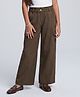 Tiny Girl Cotton Woven Solid Pants - Brown