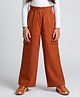 Tiny Girl Cotton Woven Solid Pants - Rust