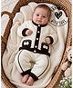 Woonie Handknitted Full Sleeves Pocket Detailed Sweater & Pants Set - Cream