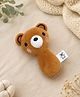 Mi Arcus Brown Teddy Bear Plush Baby Rattle Toy- Brown