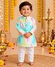 KNITROOT Cotton Blend Woven Full Sleeves Tie & Dye Kurta & Pyjama Set - Multi Colour