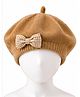 Priaansha Creation Bow Applique Detailed Beret - Brown Circumference - 50 Cms