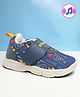 STAR KIDZ Bulb & Puzzle Pieces Designed Velcro Closure Musical Shoes - Navy Blue