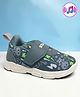 STAR KIDZ Bulb & Puzzle Pieces Designed Velcro Closure Musical Shoes - Dark Green