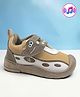 STAR KIDZ Monster Face Designed Velcro Closure Musical Shoes - Brown