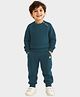 Mi Arcus Cotton Blend Knit Full Sleeves Textured Winter Sweater & Joggers Set - Green