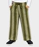 Mi Arcus Fleece Knit Striped Pants - Green