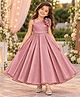 The Magic Wand Woven Sleeveless Rhinestones Embellished Gown - Pink