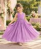 The Magic Wand Woven Sleeveless Lace Embellished Pleated Dress - Lavender