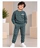 3PIN Cotton Tencel Blend Knit Full Sleeves Varsity Text Printed Coordinating Tee & Pants Set - Grey