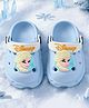 Yellow Bee Disney Frozen Featuring Elsa Applique Detailed Perforated Slingback Clogs - Blue