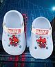 Yellow Bee Marvel Featuring Spider Man Applique Detailed Perforated Slingback Clogs - Blue
