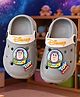 Yellow Bee Disney Pixar Toy Story Featuring Buzz Lightyear Applique Detailed Perforated Slingback Clogs - Grey
