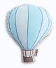 Masilo Organic Cotton Shape Cushion For Baby's/Kids, Playfulness to a nursery or kids bedroom, Handmade with outer layer and a soft fill, 0 - 5 Years - Hot Air Ballon - Blue