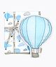 Masilo Organic cotton musin Gift Bedding Set For Infant/Baby's Nursery, Soft and comfortable, Handmade with love, Lightweight, 0 to 2 Years - Hot Air Ballon - Blue
