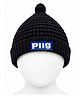 Priaansha Creation Kids PIIG Text Patch Detailed Beanie - Black - Circumference - 50 Cms