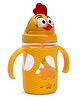 Twin Handle Sipper Bottle With Straw - Yellow
