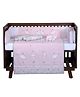 Abracadabra Cot Bedding Set Girl Embroidery Pack of 6 - Pink Grey 