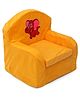 Lovely Kids Sofa Chair Elephant Embroidery - Yellow Marron