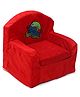 Lovely Kids Sofa Chair Puppy Embroidery - Red