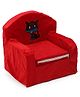 Lovely Sofa Chair Kitty Embroidery - Red