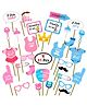 Party Propz Baby Shower Props Pink & Blue - 31 Pieces