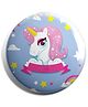 Funcart Unicorn Plastic Button Pin Badge - Pink & Blue