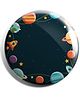 Funcart Galaxy Theme Plastic Button Pin Badge - Dark Green