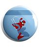 Funcart Circular Shaped Badge Spider Man Print - Blue
