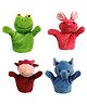 Skylofts Plush Animal Hand Puppets Multicolour Set of 4 - Height 20 cm Each