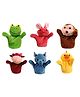 Skylofts Plush Animal Hand Puppets Multicolour Set of 6 - Height 20 cm Each