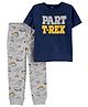 Carter's 2-Piece Part T-Rex Jersey Tee & Dino Jogger Set - Multicolour