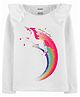 Carter's Rainbow Unicorn Jersey Tee - White