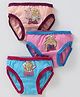 Red Rose  Panties Barbie Print Pack of 3 - Light Peach Pink Blue