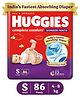 Huggies Complete Comfort Wonder Pants, India's Fastest Absorbing Diaper | S Size, 86 Diapers