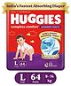 Huggies Complete Comfort Wonder Pants, India's Fastest Absorbing Diaper | L Size, 64 Diapers