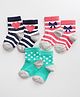 Cute Walk by Babyhug Organic & Anti Bacterial Ankle Length Socks Pack of 3 - Multicolor