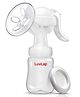 LuvLap Manual Breast Pump with 3-Level Suction, Massage Cushion, Ergonomic Handle, 2 Free Breast Pads, BPA-Free, Gentle & Easy Milk Expression  White