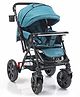 Babyhug Melody Stroller With Reversible Handle & Canopy - Blue (Sea Green shade)