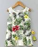 Ollypop Sleeveless Frock Tropical Print - Cream