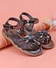 Cute Walk by Babyhug Glitter Party Wear Sandals - Dark Purple